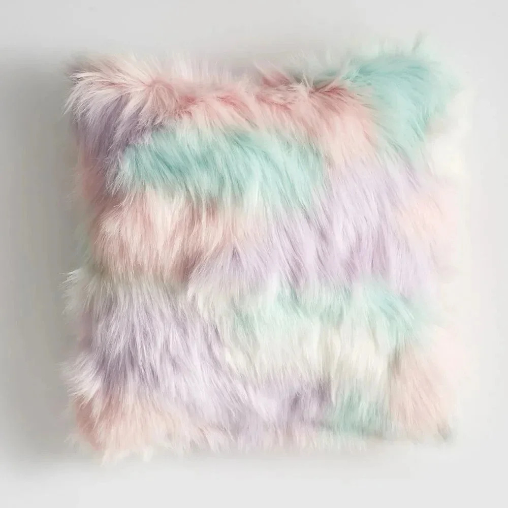 NWT! POTTERY BARN TEEN Himalayan Faux Fur Throw Pillowcase